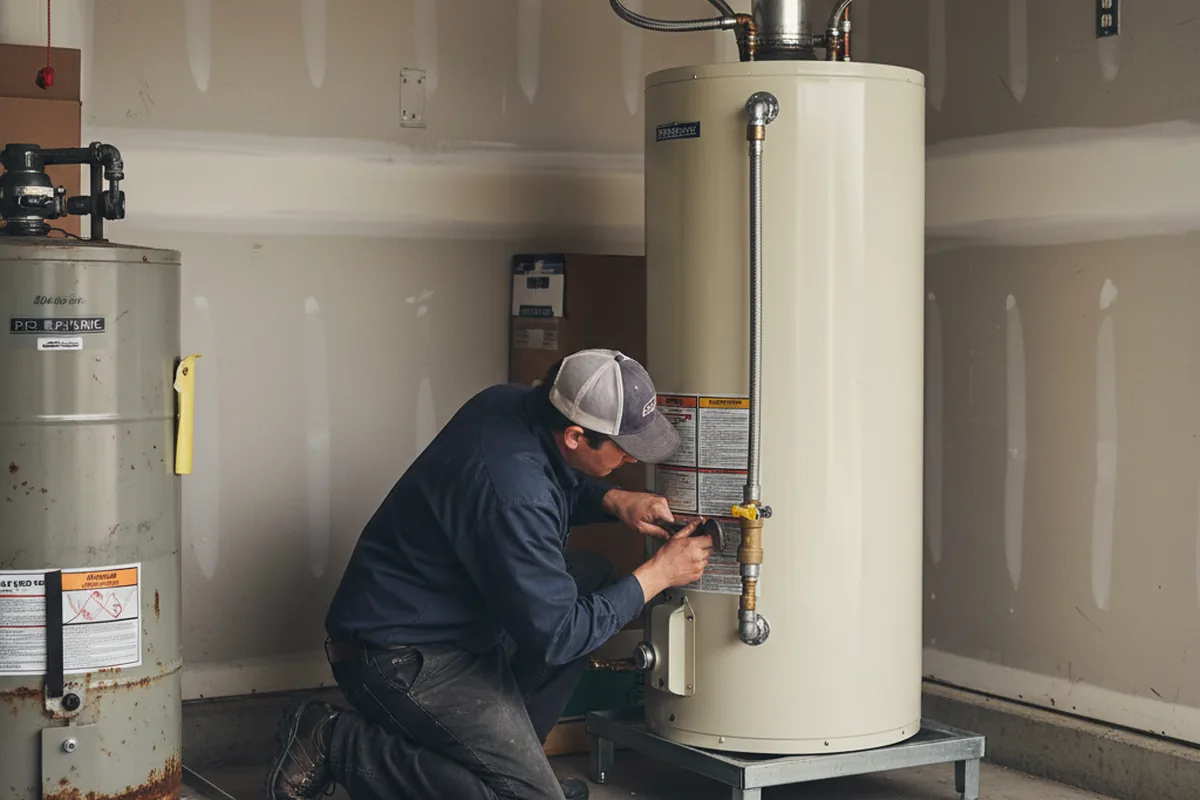 Water heater and shutoff valve replacement in Schenley